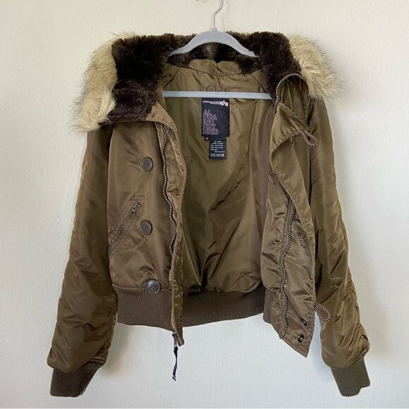 Rare Alpha Industries N-2B Barricade Khaki Bomber Alaska Jacket  Size M - Picture 7 of 10